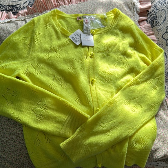 Yellow Bonpoint cardigan sweater